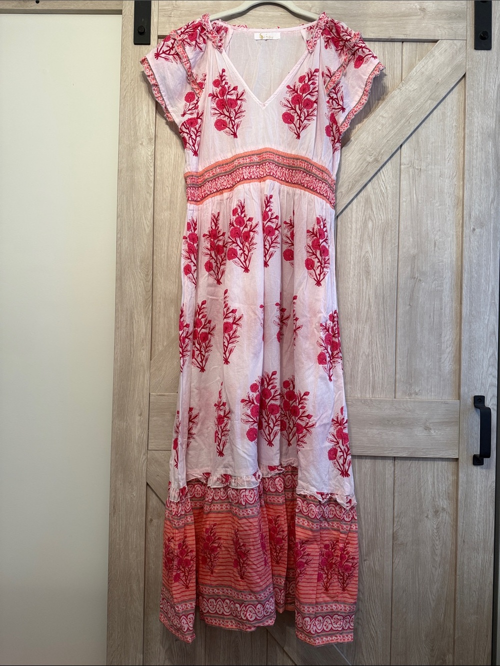 Bindu Pink Floral Maxi Dress